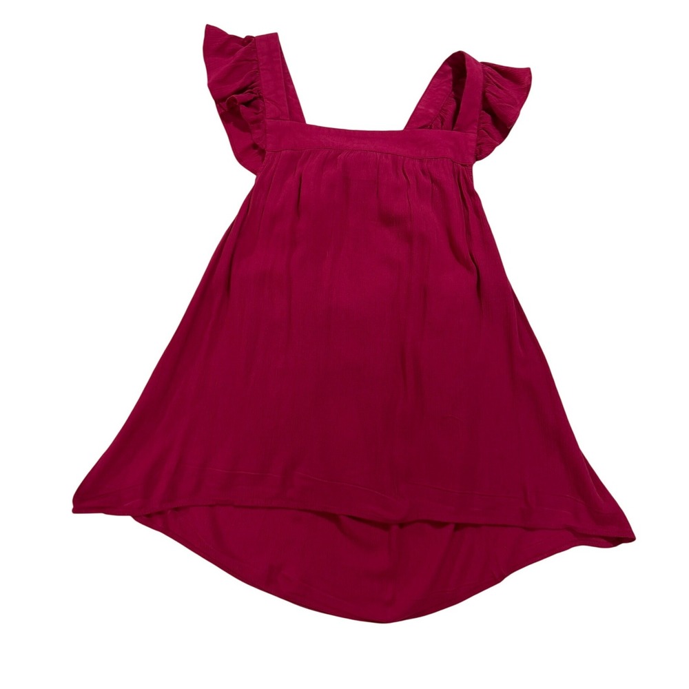 NWT Long Tall Sally Pink Ruffle Strap Sleeveless Top Womens UK 12 US 8